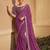 purple leheriya embroidered saree