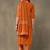 women ethnic motifs embroidered regular thread work cotton kurta with trousers & with dupatta