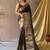 black black & gold-toned geometric woven design zari kanjeevaram saree