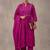 women floral embroidered regular thread work cotton kurta with trousers & with dupatta