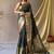 green green & gold-toned geometric woven design zari kanjeevaram saree
