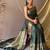 green green & gold-toned geometric woven design zari kanjeevaram saree