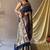 navy_blue navy blue & white geometric woven design zari silk blend kanjeevaram saree