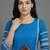 women ethnic motifs embroidered regular thread work kurta with trousers