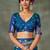 teal woven design silk blend banarasi saree
