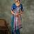 teal woven design silk blend banarasi saree