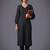 women printed regular silk crepe kurta with trousers