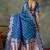 teal woven design silk blend banarasi saree