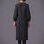 women printed regular silk crepe kurta with trousers