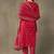 women ethnic motifs embroidered regular thread work cotton kurta with trousers & with dupatta