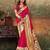 pink ethnic motifs woven design zari paithani saree