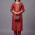 women ethnic motifs regular kurta with trousers & with dupatta