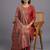 women ethnic motifs regular kurta with trousers & with dupatta