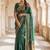 green ethnic motifs zari poly chiffon saree