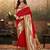 red woven design zari work paithani saree