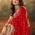 red woven design zari work paithani saree