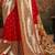 red woven design zari work paithani saree