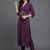 women regular silk crepe kurta with trousers