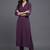 women regular silk crepe kurta with trousers