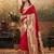 red woven design zari paithani saree
