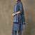 women printed regular cotton kurta with trousers & with dupatta