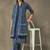 women printed regular cotton kurta with trousers & with dupatta