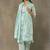 women floral printed regular cotton kurta with trousers & with dupatta
