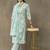 women floral printed regular cotton kurta with trousers & with dupatta