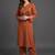 women regular silk crepe kurta with trousers