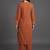 women regular silk crepe kurta with trousers