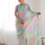 blue tie and dye designer saree