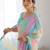 blue tie and dye designer saree