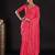 pink pink & silver-toned embellished satin saree