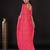 pink pink & silver-toned embellished satin saree