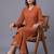 women regular silk crepe kurta with palazzos