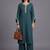 women ethnic motifs embroidered regular thread work kurta with palazzos