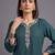 women ethnic motifs embroidered regular thread work kurta with palazzos