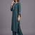 women ethnic motifs embroidered regular thread work kurta with palazzos