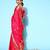 red floral saree with solid border