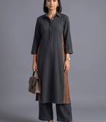 women regular kurta with palazzos