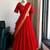 Red Viscose Georgette Zari Weaving Border With all over Lining with Sequence Lehenga Choli with Dupatta