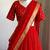 Red Viscose Georgette Zari Weaving Border With all over Lining with Sequence Lehenga Choli with Dupatta