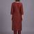 women ethnic motifs embroidered regular thread work kurta with trousers & dupatta