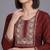 women ethnic motifs embroidered regular thread work kurta with trousers & dupatta