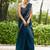 teal embellished beads and stones detailed organza saree
