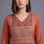 women ethnic motifs printed empire kurta with trousers