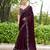 magenta embellished beads and stones organza saree