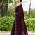 magenta embellished beads and stones organza saree