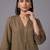 women ethnic motifs embroidered regular sequinned kurta with trousers