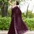 magenta embellished beads and stones organza saree